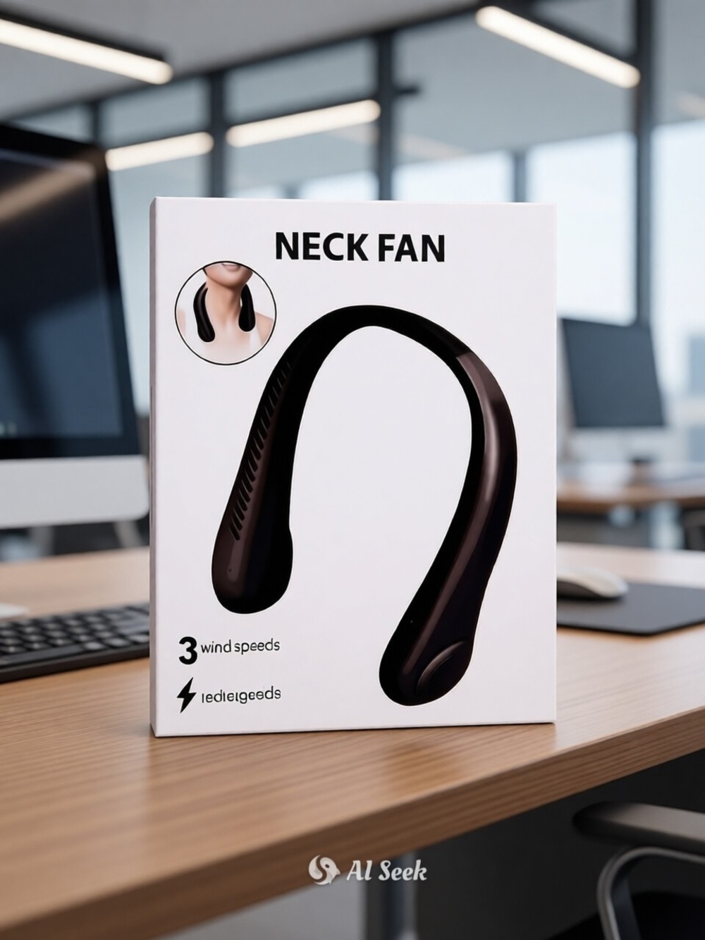 Neck Fan Portable Hands-Free Cooling - Black